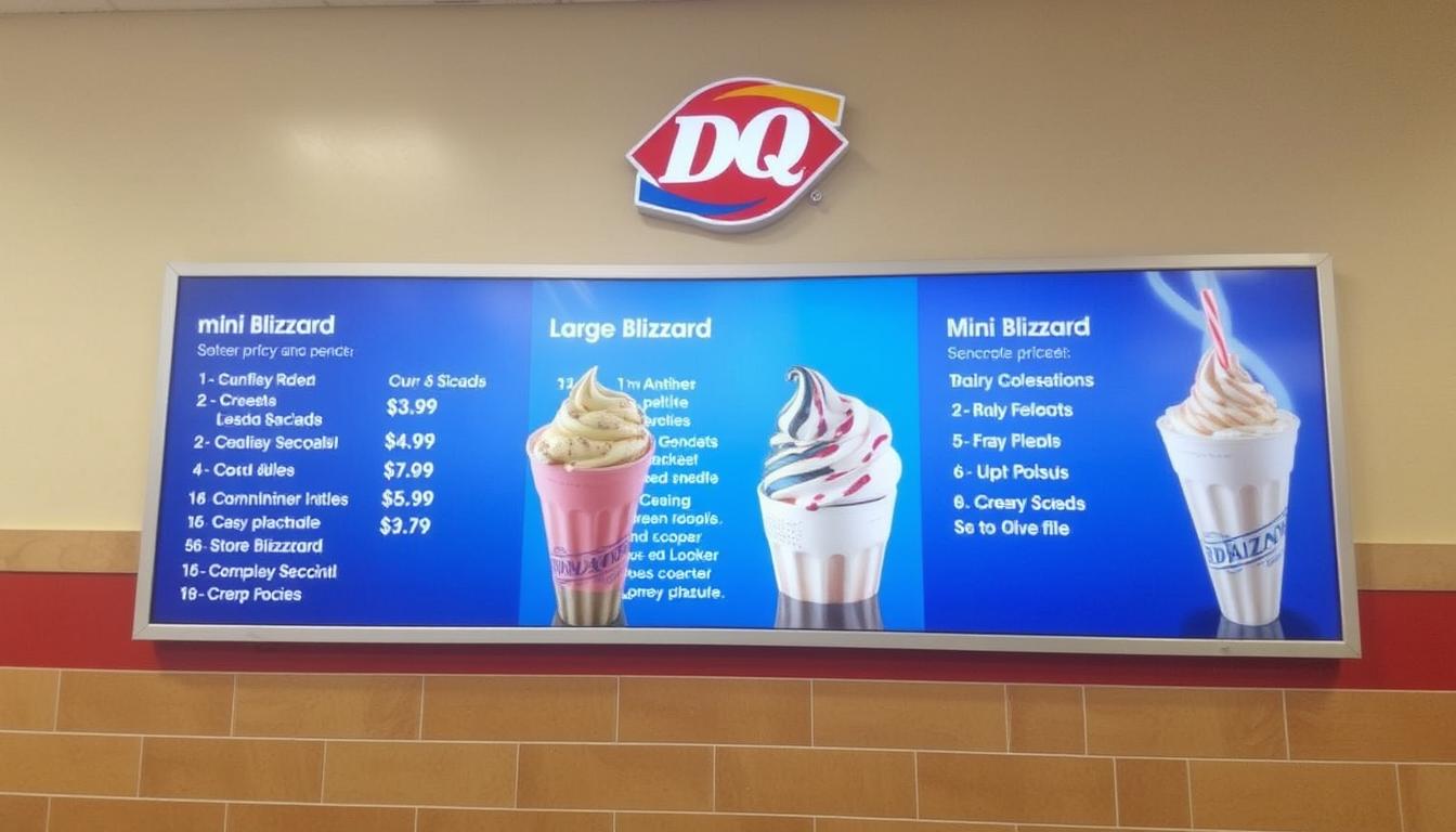 Dairy Queen Blizzard Menu Prices