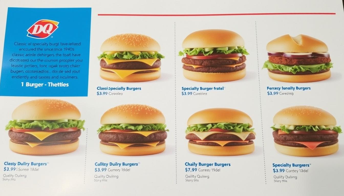 Dairy Queen Burgers Menu