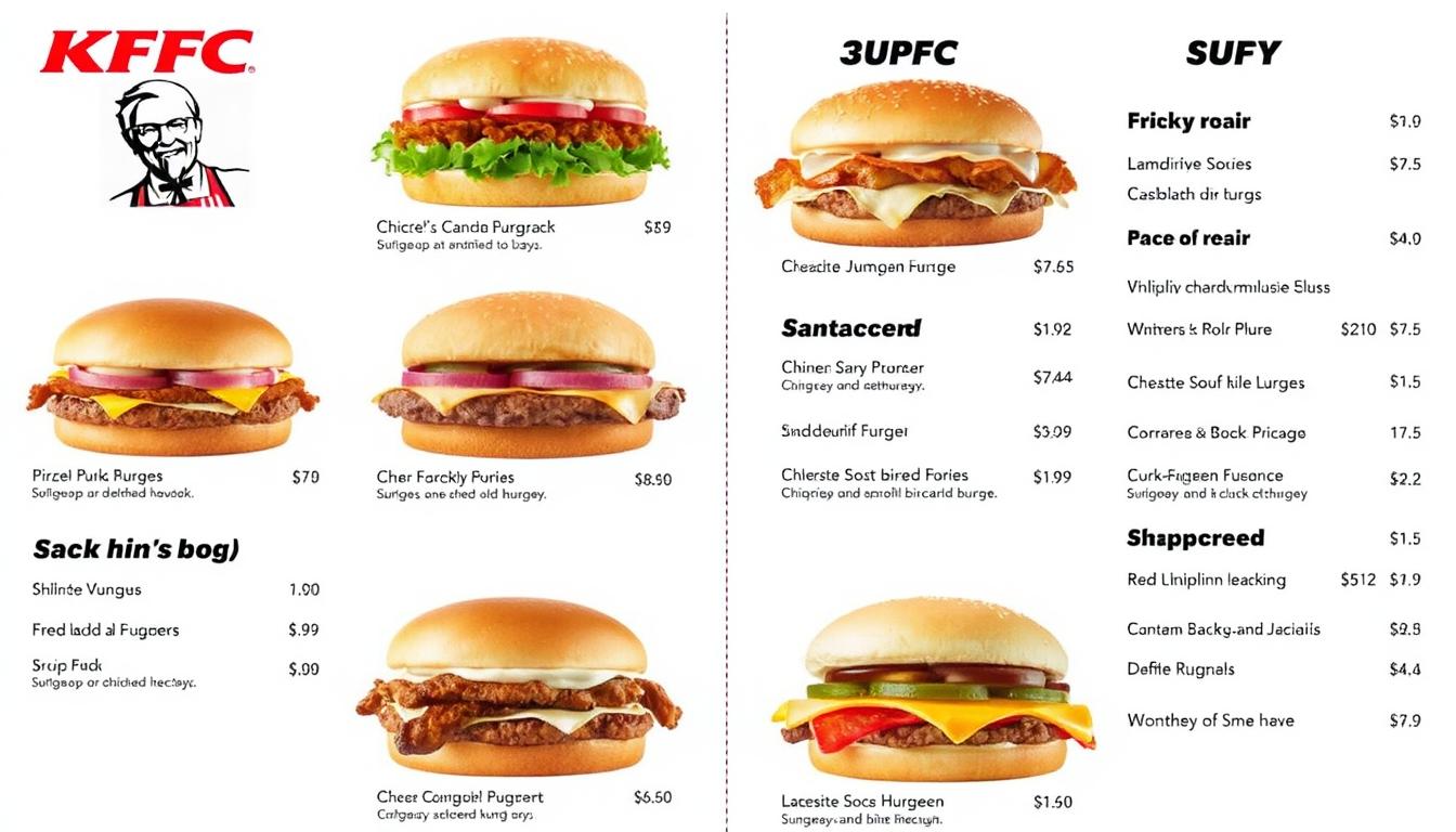 KFC Chicken Sandwich Menu