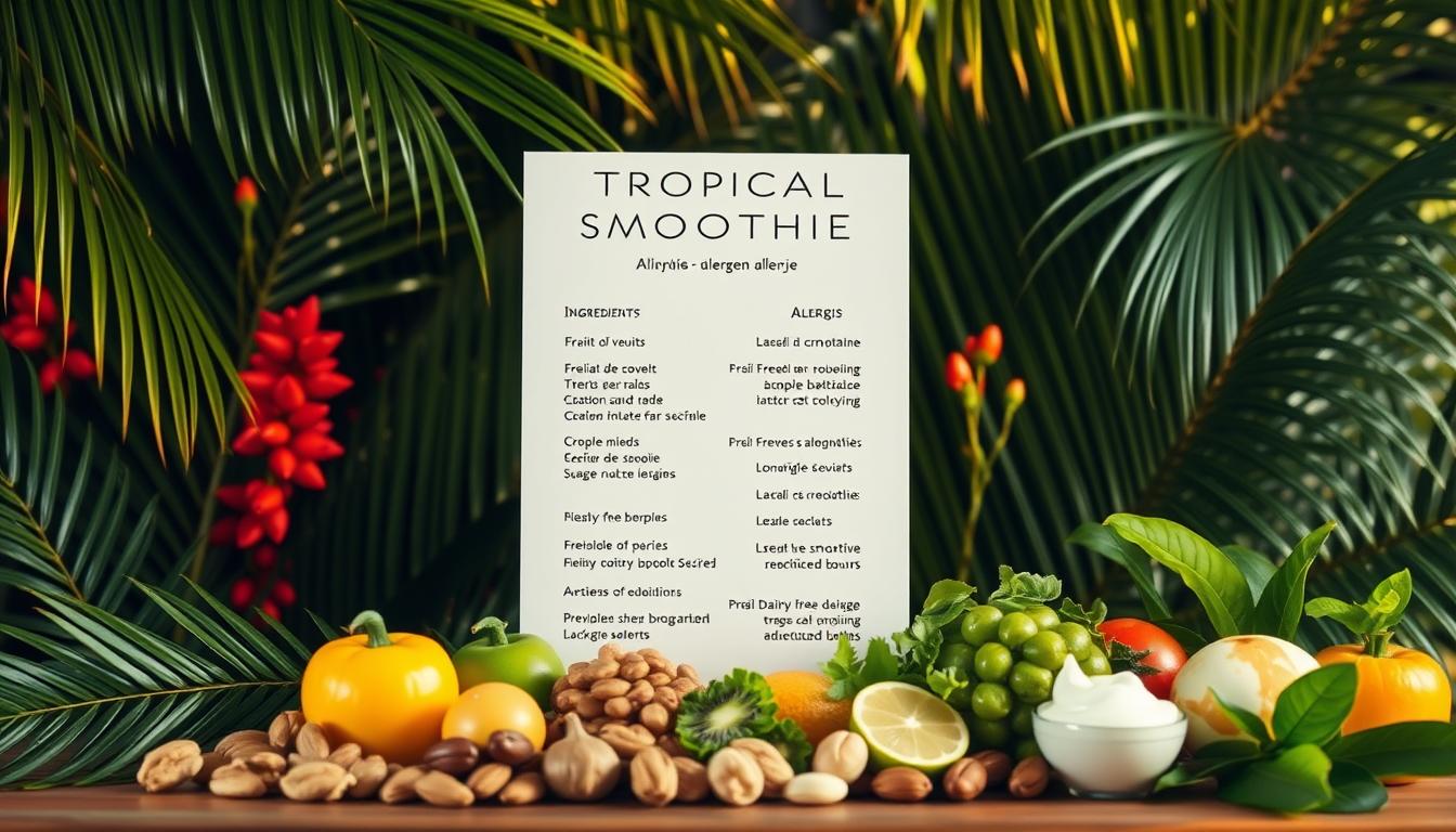 tropical smoothie allergen menu