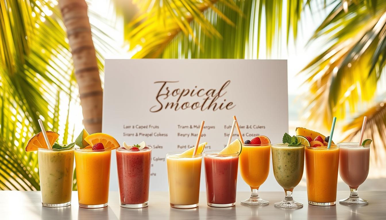 tropical smoothie menu